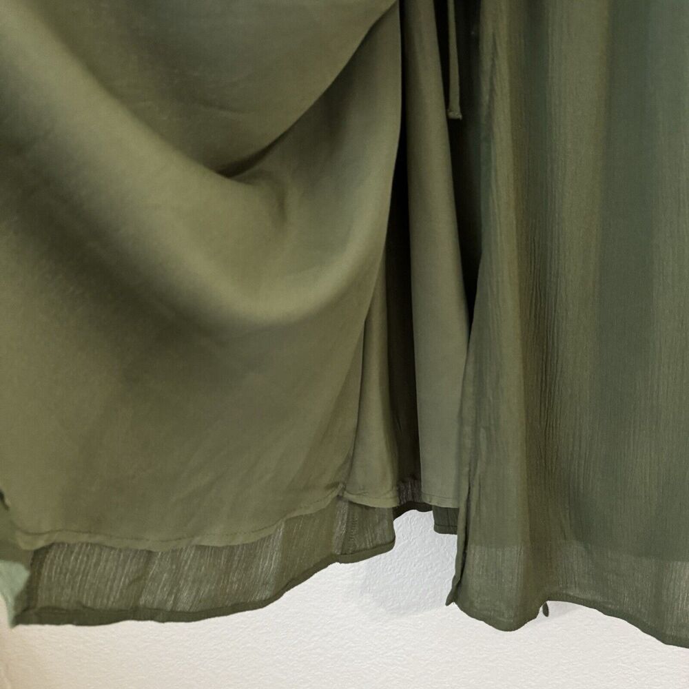 Lulus Dress Womens Size Small Green Wrap Harbor Point New - Picture 5 of 10